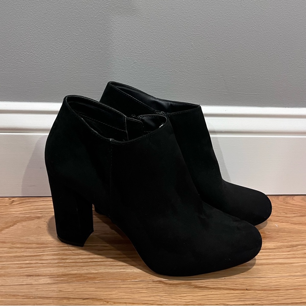 Black Suede Booties
